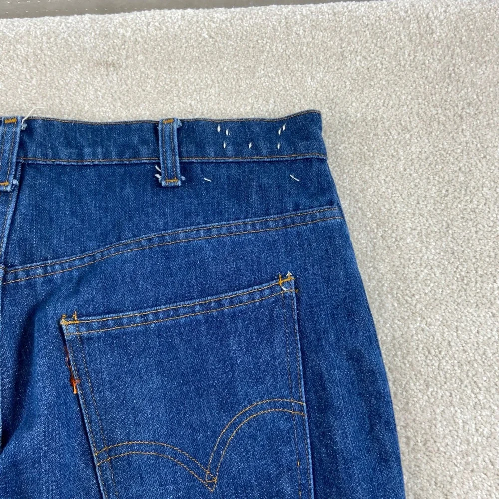 Vintage 70's Levis 646 Jeans Mens 38x32 Blue Orange Tab Bell Bottom Flare Denim